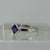 Amethyst Bezel Set Square Ring 9ct 9k White Gold - Size L