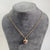 Ruby & Diamond Heart Pendant Fine Curb Chain Necklace 9ct 9k Yellow Gold - 18"