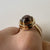 Smoky Quartz Cocktail Ring 9ct 9K Yellow Gold - Size R