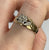 Diamond Cluster Foliate Accents Ring 9ct 9k Yellow Gold  - Size O