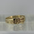 Fancy Detailed Buckle Belt Ring 9ct 9k Yellow Gold - Size M 1/2