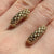 Textured Curved Hook Stud Earrings 9ct 9k Yellow Gold