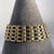 Bar Gate Chain Bracelet 9ct 9k Yellow Gold - 8" Inches