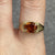 Retro Madeira Citrine East West Set Ring 9ct 9k Yellow Gold  - Size P