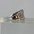 Diamond .50ct Ornate Pave Set Cluster Ring 9ct 9k White Gold - Size P 1/2