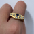 Diamond & Sapphire Unique Unisex Ring 18ct Yellow Gold - Size R