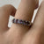 Iolite Five Stone Ring 9ct 9k White Gold - Size M