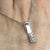 Diamond .07ct Bar Drop Pendant 9ct 9k White Gold