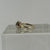 Sapphire & Diamond Trilogy Twist Crossover Ring 9ct 9k Yellow Gold - Size G 1/2