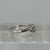 Diamond Solitaire .17ct Engagement Bypass Ring 9ct 9k White Gold - Size I 1/2