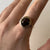 Smoky Quartz Cocktail Ring 9ct 9K Yellow Gold - Size R