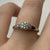 Diamond .17ct Cluster Ring 9ct 9K White Gold - Size M