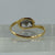 Diamond Heart Trilogy Platinum Set Bypass Ring 18ct 18k Yellow Gold  - Size M