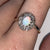 Antique Opal & Old Single Cut Diamond Halo Ring 950 & 18ct Yellow Gold - Size P