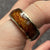 Amber Chunky Band Ring 9ct 9k Yellow Gold - Size W