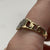 MUM Cubic Zirconia Curb Link Shoulder Ring 9ct 9k Yellow Gold - Size U