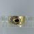 Sapphire & CZ Unique Buckle Ring 18ct 18k Yellow Gold  - Size O