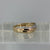 Diamond Russian Wedding Band Style 3 Tone Ring 9ct Yellow Gold - Size L