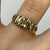 'MUM' Love Heart Cut Out Ring 9ct 9k Yellow Gold - Size L 1/2