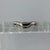 Wishbone Diamond Channel Set Ring 9ct 9K White Gold - Size J 1/2