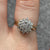 CZ Fancy Flower Cluster Ring 9ct 9k Yellow Gold - Size M