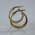 Luxury Italian Hoop Earrings Greek Key Two Tone Design 18ct 18kt Yellow Gold