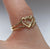 Double Intertwined Heart Rope Twist Split Shank Ring 9ct 9k Yellow Gold - Size H