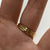 Two Tone Wave Wishbone Ring 18ct 18k Yellow Gold - Size M