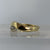 Diamond Curved Horus Eye Two Tone Gold Bespoke Ring 18ct 18k Gold - Size Q 1/2