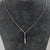 Diamond .10ct Drop Bar Pendant 9ct 9k White Gold