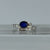 Sapphire & Baguette Diamond Twist Ring 18ct 18k White Gold - Size M