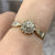 Diamond Cluster With Shoulder Accents Ring 9ct 9k Yellow Gold - Size M