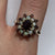 Garnet & Opal Ornate Cluster Ring 9ct 9k Yellow Gold  - Size S