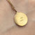 Cupid Coin Pendant Curb Chain Necklace 9ct 9k Yellow Gold 18"