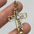 Decorative Pave Set CZ Cross Pendant 9ct 9k Yellow Gold