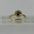 Diamond .15ct & Sapphire Daisy Flower Ring 18k 18ct Yellow Gold - Size K