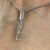 Diamond .10ct Drop Bar Pendant 9ct 9k White Gold