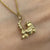 Train Heart Charm Pendant 9ct 9k Yellow Gold