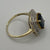 Sapphire & Diamond Halo Ring 9ct 9k Yellow Gold - Size P