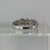 Diamond Unique Band Stacking Ring 9ct 9k White Gold  - Size M