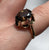 Smoky Quartz Ornate Solitaire Ring 9ct 9k Yellow Gold  - Size N