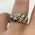 Diamond .15ct Croissant Twist Ring 9k 9ct Yellow Gold - Size L