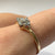 CZ Cluster Bypass Ring 14ct 14k Yellow Gold  - Size S