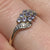 Tanzanite & Diamond Foliate Cluster Bypass Ring 9ct 9k Yellow Gold - Size Q