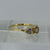 Green Sapphire & Diamond Ring 18ct 18K Yellow Gold - Size N 1/2