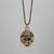 Opal & Garnet Filigree Cage Ball Pendant 9ct 9k Yellow Gold