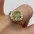 Authentic Chinese Panda Coin 5 Yuan Filigree Ring 10ct 10k Yellow Gold - Size L