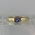 Iolite Solitaire Tension Set Ring 9ct 9k Yellow Gold - Size N