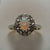 Antique Opal & Old Single Cut Diamond Halo Ring 950 & 18ct Yellow Gold - Size P