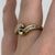 Diamond Solitaire With Accents Bypass Twist Ring 9ct 9k Yellow Gold - Size L